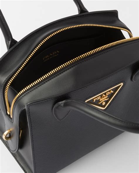 prada saffiano handbag black|Prada saffiano outlet.